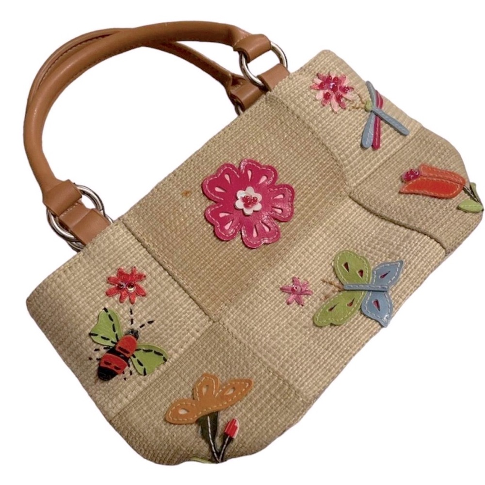 🎉 Host Pick 🎉 Embroidered Floral Tan Handbag